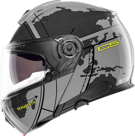 Kask SCHUBERTH C5 Globe grey fluo + interkom 